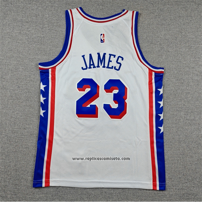 Camiseta Nino Philadelphia 76ers LeBron James NO 23 Association 2025-26 Blanco